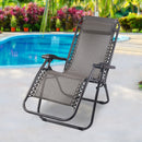 Gardeon Zero Gravity Chair 2PC Reclining Outdoor Sun Lounge Folding Camping