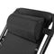 Zero Gravity Chairs 2PC Reclining Outdoor Furniture Sun Lounge Folding Camping Lounger Black