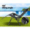 Zero Gravity Chairs 2PC Reclining Outdoor Furniture Sun Lounge Folding Camping Lounger Black