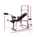 Everfit 7-In-1 Weight Bench Multi-Function Power Station Fitness Gym Equipment