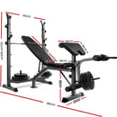 Everfit Multi-Station Weight Bench Press Fitness 48KG Barbell Set Benches Gym