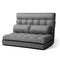 Artiss Lounge Sofa Bed 2-seater Floor Folding Fabric Grey
