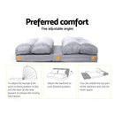 Artiss Lounge Sofa Bed Floor Recliner Chaise Folding Linen Farbric