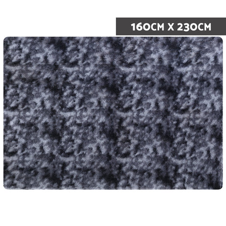 Artiss Gradient Shaggy Rug 160x230cm Carpet Area Rugs Dark Grey