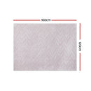 Artiss Floor Rugs 120x160cm Washable Area Mat Large Carpet Microfiber Ripple