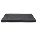 Giselle Bedding Double Size Folding Foam Mattress Portable Bed Mat Velvet Dark Grey