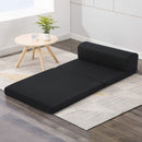 Giselle Bedding Folding Foam Mattress Portable Single Sofa Bed Mat Air Mesh Fabric Black