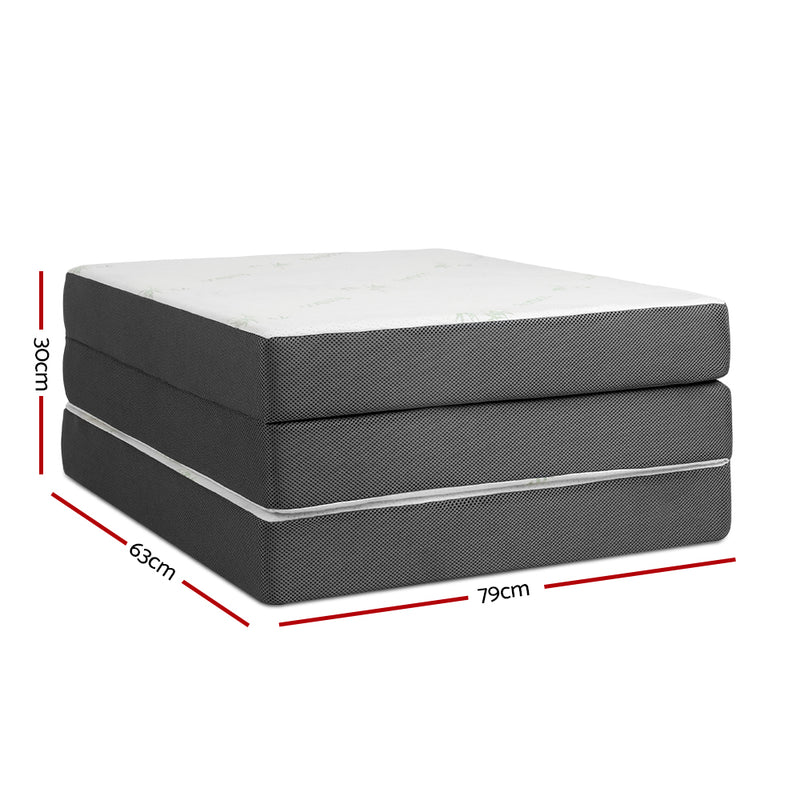 Giselle Bedding Folding Foam Portable Mattress Bamboo Fabric