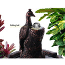 Gardeon Water Solar Fountain Outdoor Bird Bath Peacock Cascading