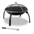 Grillz 22 Inch Portable Foldable Outdoor Fire Pit Fireplace