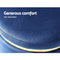 Artiss Foot Stool Round Velvet Ottoman Foot Rest Pouf Padded Seat Footstool Navy