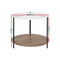Artiss Coffee Table Side Table Round White Cedric