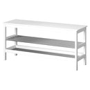 Artiss Shoe Rack Cabinet Bamboo Bench 10 Paris White