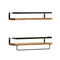 Artiss 2x Floating Wall Shelves Brackets Towel Rail Rack DIY Wall Mount Rack