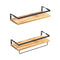 Artiss 2x Floating Wall Shelves Brackets Towel Rail Rack DIY Wall Mount Rack