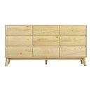 Artiss 9 Chest of Drawers Cabinet Dresser Table Tallboy Storage Bedroom Oak