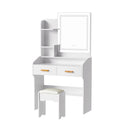 Artiss Dressing Table LED Makeup Mirror Stool Set Vanity Desk White