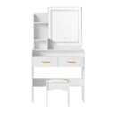 Artiss Dressing Table LED Makeup Mirror Stool Set Vanity Desk White