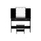 Artiss Dressing Table LED Makeup Mirror Stool Set 10 Bulbs Vanity Desk Black