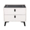 Artiss Smart Bedside Table 2 Drawers with Wireless Charging Ports LED Lights