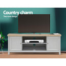 Artiss TV Cabinet Stand Entertainment Unit French Provincial Storage Shelf Grey Oak