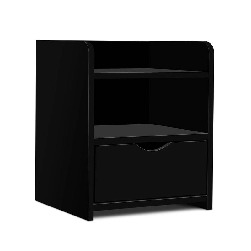 Artiss Bedside Table Drawer - Black