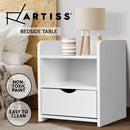 Artiss Bedside Table Drawer - White