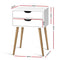 Artiss Bedside Tables Drawers Side Table Nightstand Wood Storage Cabinet White