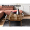 Artiss Coffee Table 2 Storage Drawers Open Shelf Scandinavian Wooden White