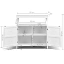 Artiss Wooden Storage Console Table - White
