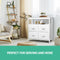 Artiss Wooden Storage Console Table - White