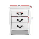 Artiss Bedside Tables 3 drawers Storage Nightstand Side Chest Cabinet Lamp Unit