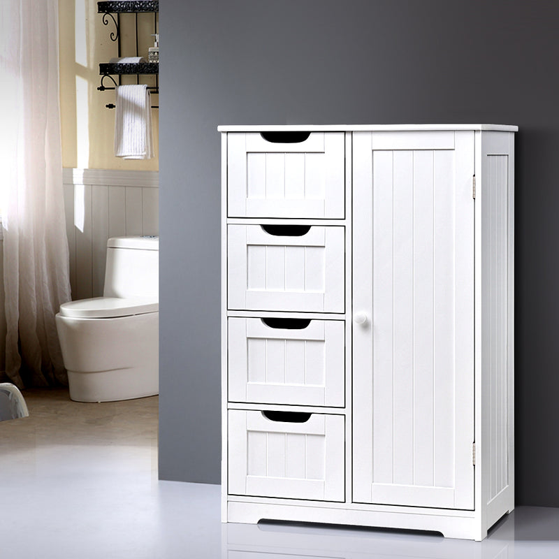 Artiss Bathroom Tallboy Storage Cabinet - White