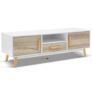 Artiss Wooden Entertainment Unit - White & Wood