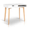 Artiss Wood Computer Desk with Drawers - White