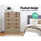 Artiss 6 Chest of Drawers Tallboy Dresser Table Storage Cabinet Oak Bedroom