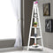 Artiss 5 Tier Corner Ladder Bookshelf - White