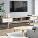 Artiss TV Cabinet Entertainment Unit Stand Storage Drawer Scandinavian 180cm Oak