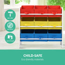 Artiss 3-Tier 9 Bins Kids Toy Box Organiser Storage Rack Cabinet Wooden Bookcase