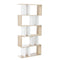 Artiss 5 Tier Display Book Storage Shelf Unit - White Brown