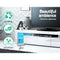 Artiss TV Cabinet Entertainment Unit Stand RGB LED Gloss Furniture 2 Drawers 200cm White