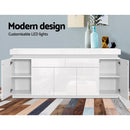 Artiss 180cm LED Buffet Sideboard Cabinet High Gloss Storage Cupboard Drawers