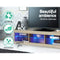Artiss TV Cabinet Entertainment Unit Stand RGB LED Glass Shelf Storage 150cm Oak