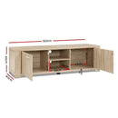 Artiss TV Cabinet Entertainment Unit TV Stand Display Shelf Storage Cabinet Wooden
