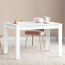 Artiss Dining Table 4 Seater Wooden Kitchen Tables White 120cm Cafe Restaurant