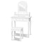 Dressing Table Stool Mirror Jewellery Cabinet White Tables Drawers Box Organizer