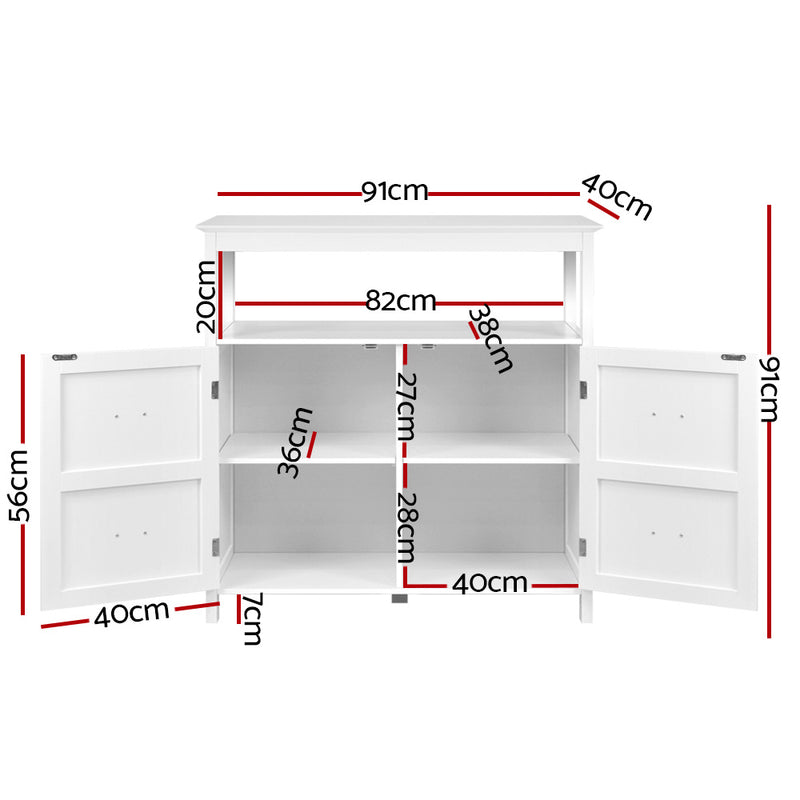 Artiss Buffet Sideboard Cabinet Storage Cupboard White Kitchen Hallway Table