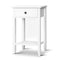 Bedside Tables Drawer Side Table Nightstand White Storage Cabinet White Shelf