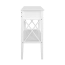 Artiss Console Table Hall Side Entry 2 Drawers Display White Desk Furniture