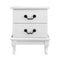 Artiss KUBI Bedside Tables 2 Drawers Side Table French Nightstand Storage Cabinet
